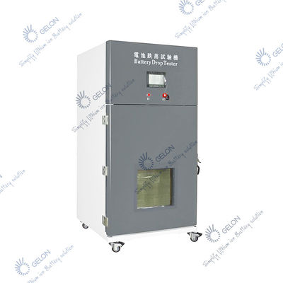 PLC Touch Screen Display Battery Drop Tester with Free Fall Drop Method and Pneumatic Dropping for Battery Testing Lab