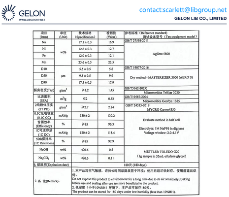 Low Cost NFM Sodium-ion Battery Cathode Material Na2NiFeMnO6 Powder with Good Cycling Stability and Humidity Resistance