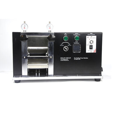 Lab Hot Rolling Press Machine Lithium Battery Electrode Calender with Adjustable Roller Gap 0~1.2 mm High Hardness Rollers HRC55 and Independent Temperature Control