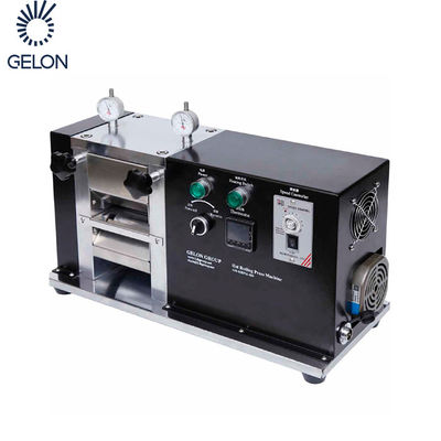 Lab Desktop Battery Electrode Manual Roller Pressing Machine with Adjustable Rolling Thickness and Heating Rolling for High Precision Cylindrical Roller