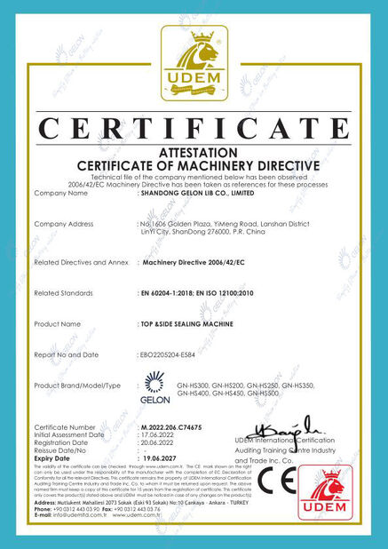 China Shandong Gelon Lib Co., Ltd certification