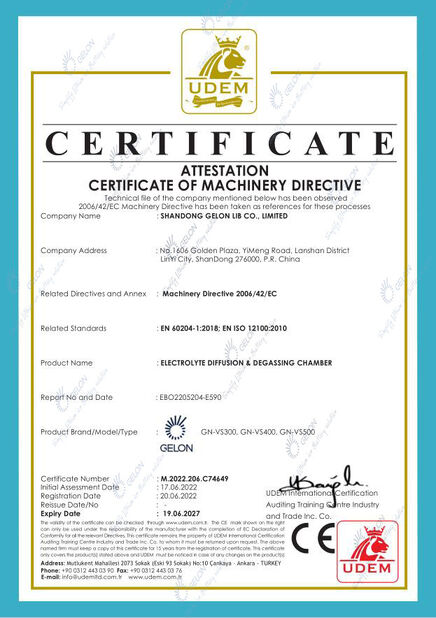 China Shandong Gelon Lib Co., Ltd certification